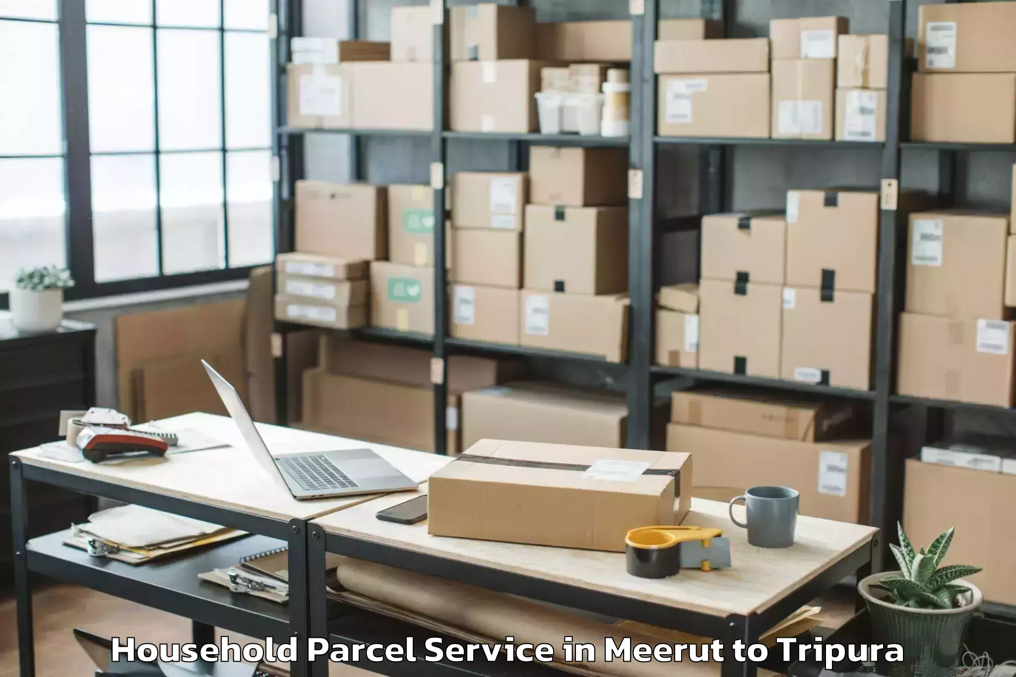 Leading Meerut to Manughat Household Parcel Provider